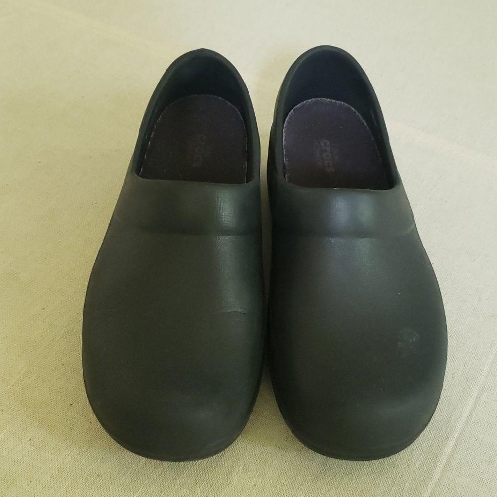 Crocs Dual Comfort Women's 8 Matte Black Neria Slip On Lightw…